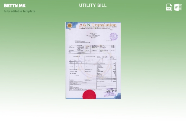 модерен стил Бангладеш A&N превод на шаблон за збор за електрична сметка
